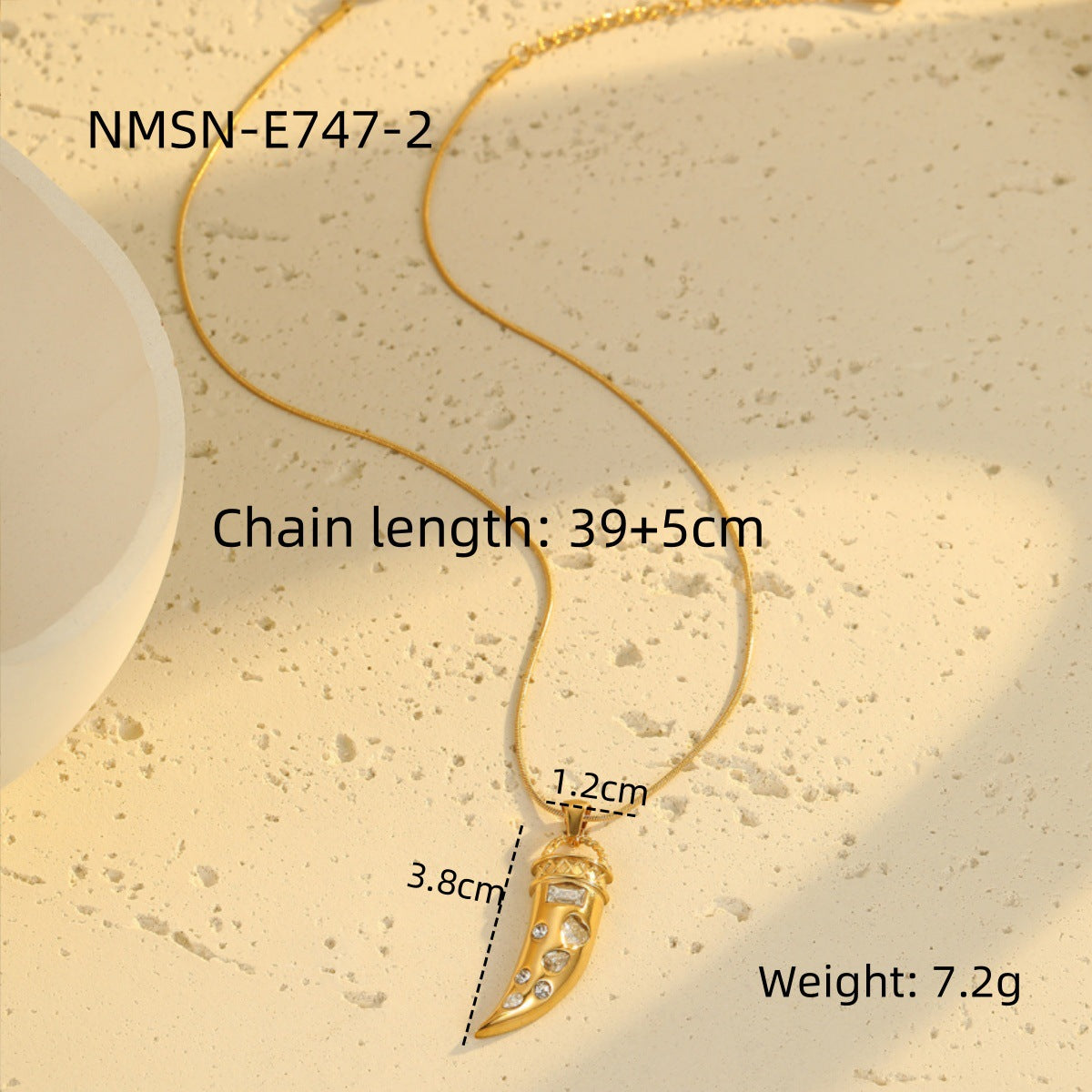 Wholesale  Colorful Zircon Necklace Stainless Steel Clavicle Chain