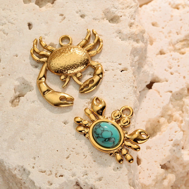 Wholesale Stainless Steel Ocean Series Crab Necklace Pendant