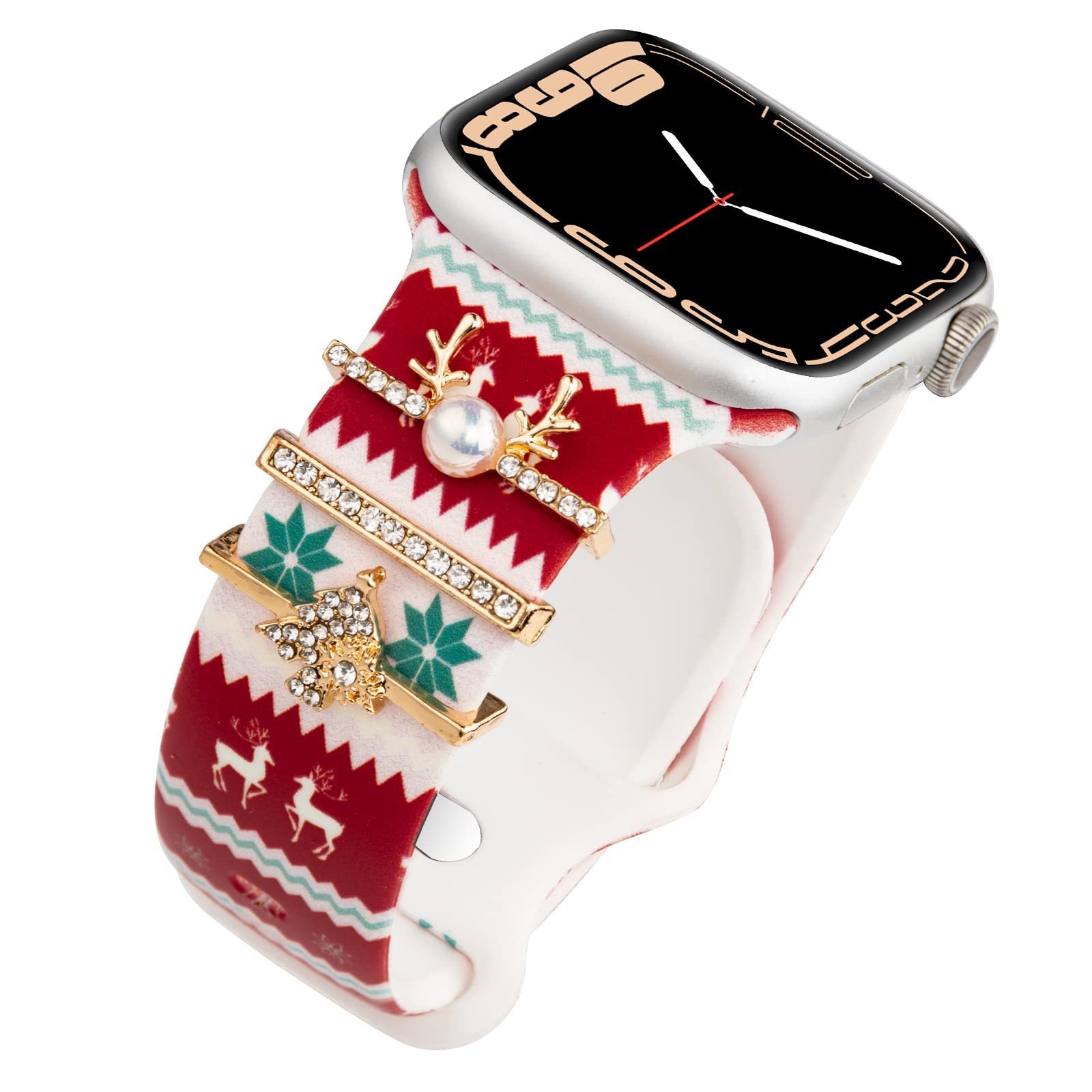 Wholesale Christmas Ornament Set with Diamonds,  Holiday Accessories,  New Watch Strap Decoration Ring,  Cross-Border Foreign Trade,  One-Piece Dropshipping