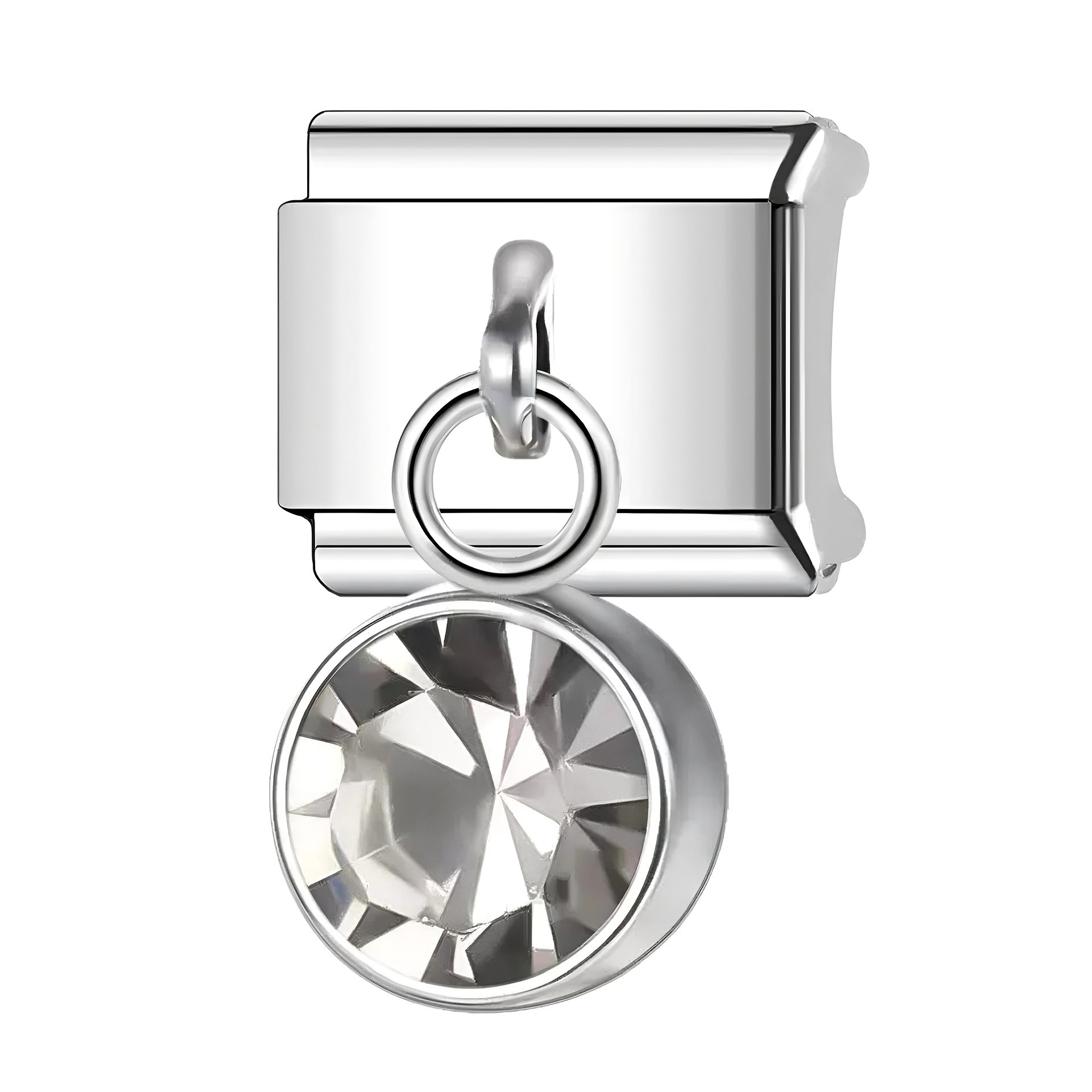 Wholesale Italian Charm Bracelet 9mm DIY Splicing Colorful Birthstone Round Pendant Stainless Steel Composable Bracelet