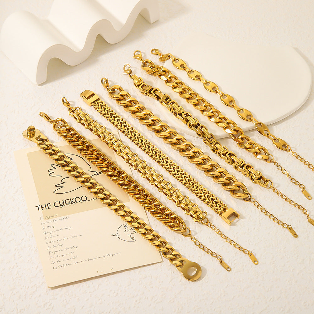 L'acier en gros titane ne fait pas fondre le bracelet à motif de torsion