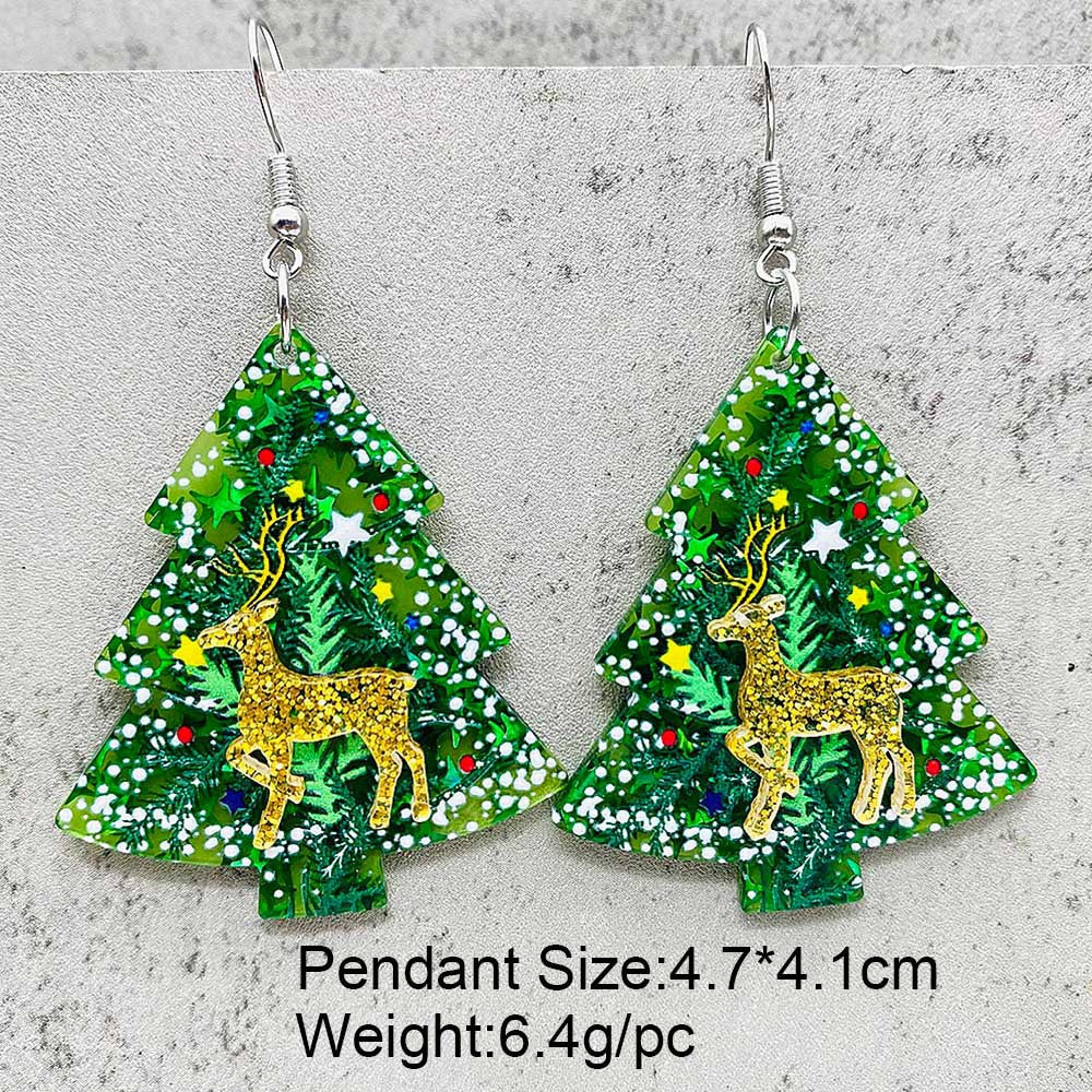 Wholesale Christmas 3D Acrylic Earrings