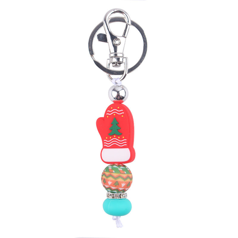 Wholesale Christmas DIY Accessories Silicone Beaded Keychains ACC-KC-GuangTian093