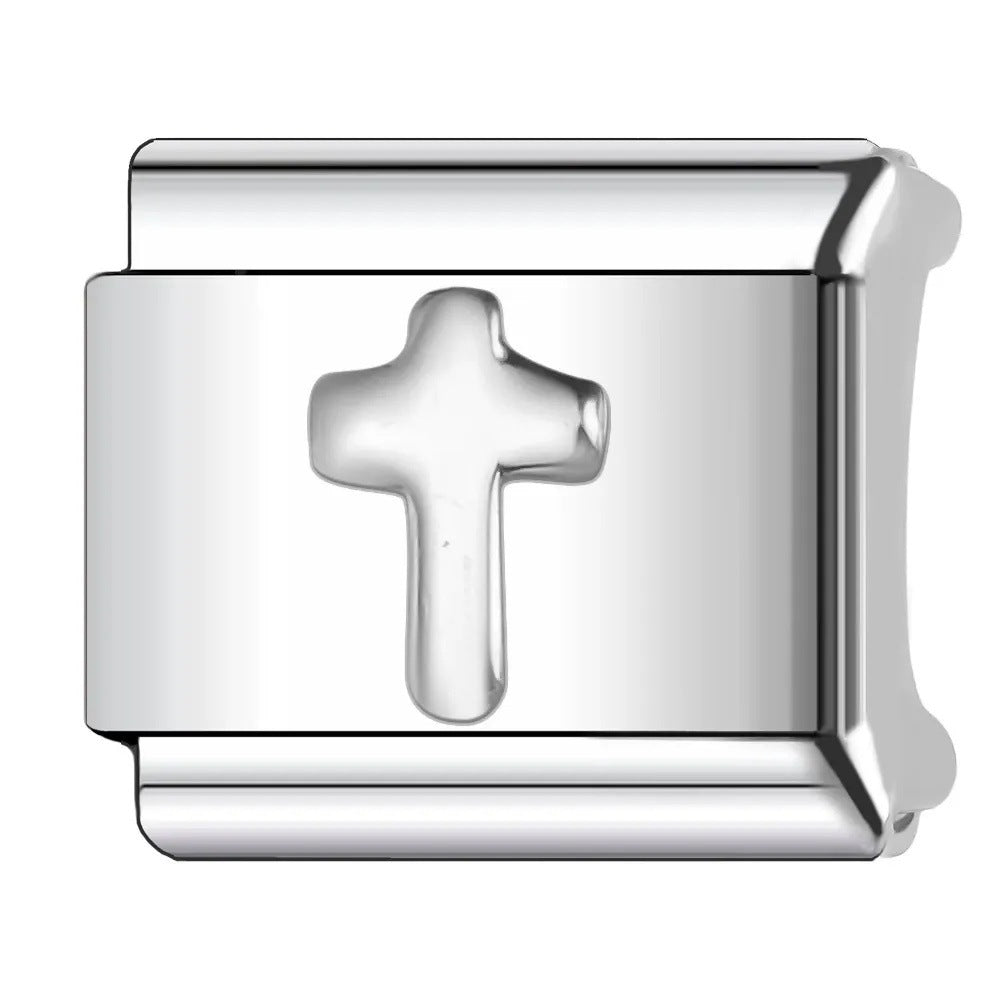 Wholesale   Italian Charm Bracelet 9mm DIY heart-shaped  Creative Stainless Steel Composable Bracelet