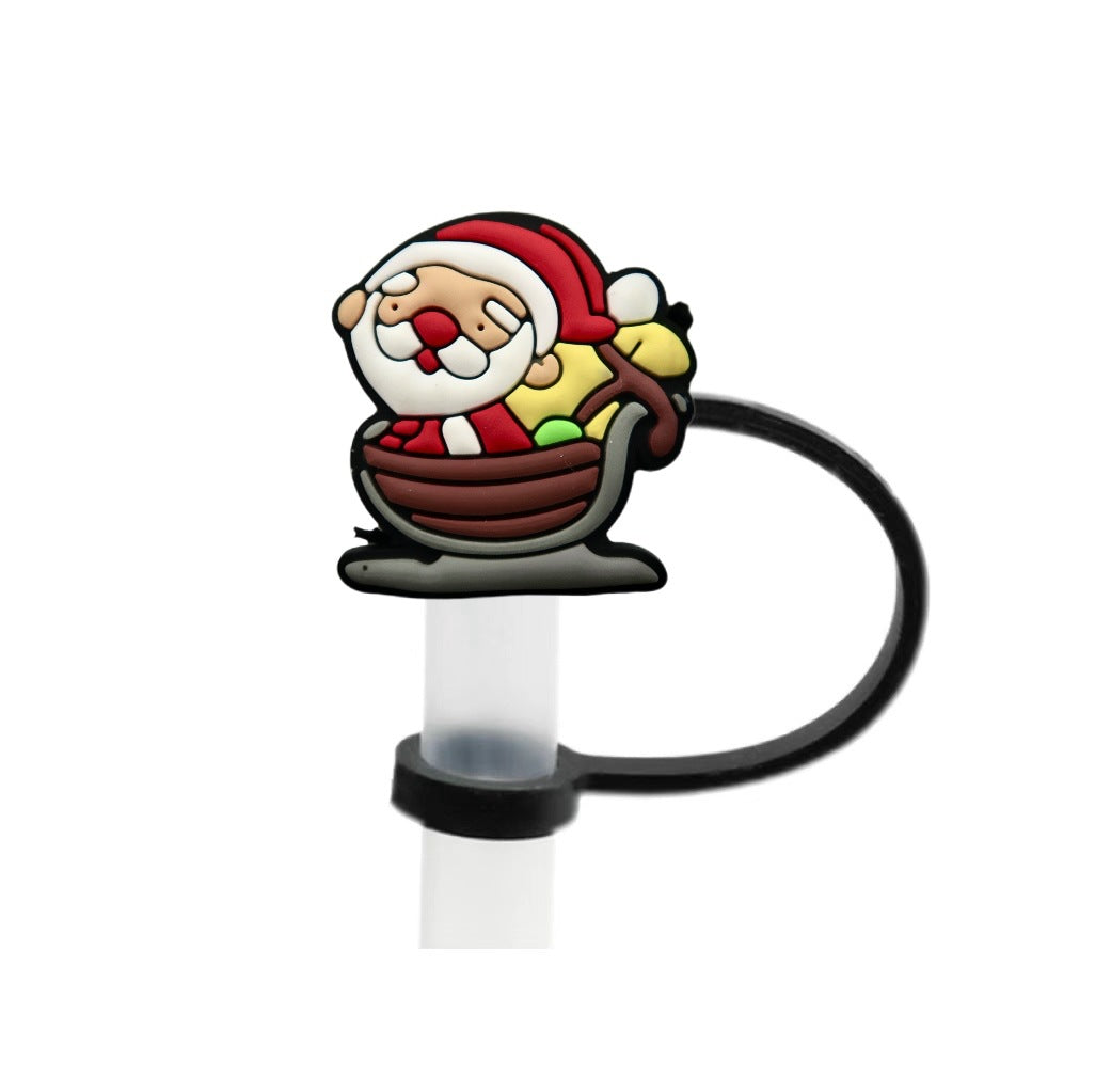 Wholesale 10pcs Christmas theme ideas 8/ 10mm Straw Cover Straw Tube Cap