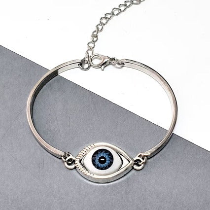 Wholesale Evil Eye Blue Eye Bracelet Zinc Alloy Jewelry Accessory with Extension Chain