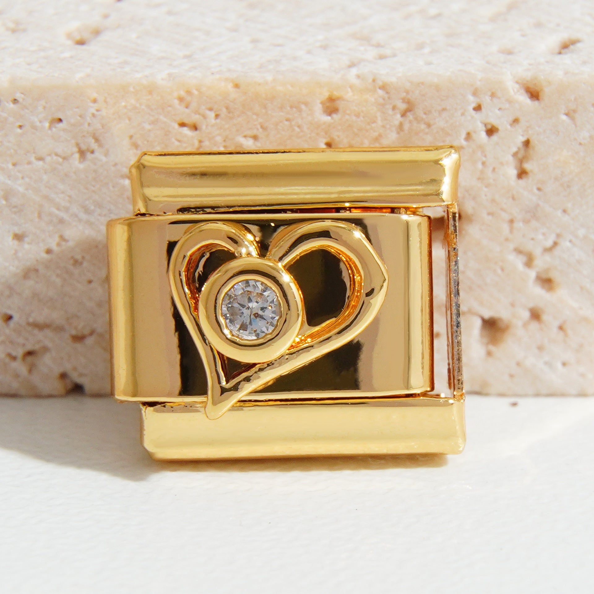 Wholesale  9mm Italian Charm Starter Bracelets DIY square Single Section Creative Stainless Steel Composable Bracelet