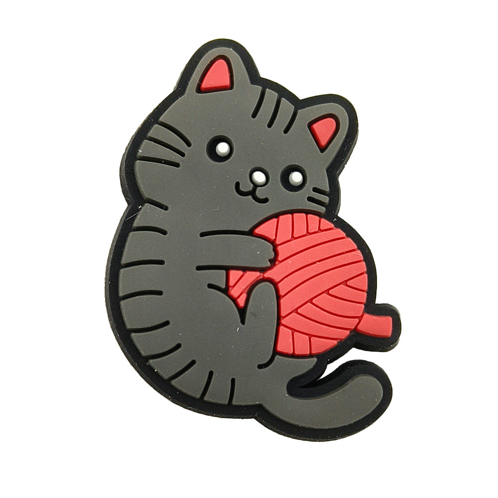 Wholesale Cute cartoon cat pattern hole shoes charms