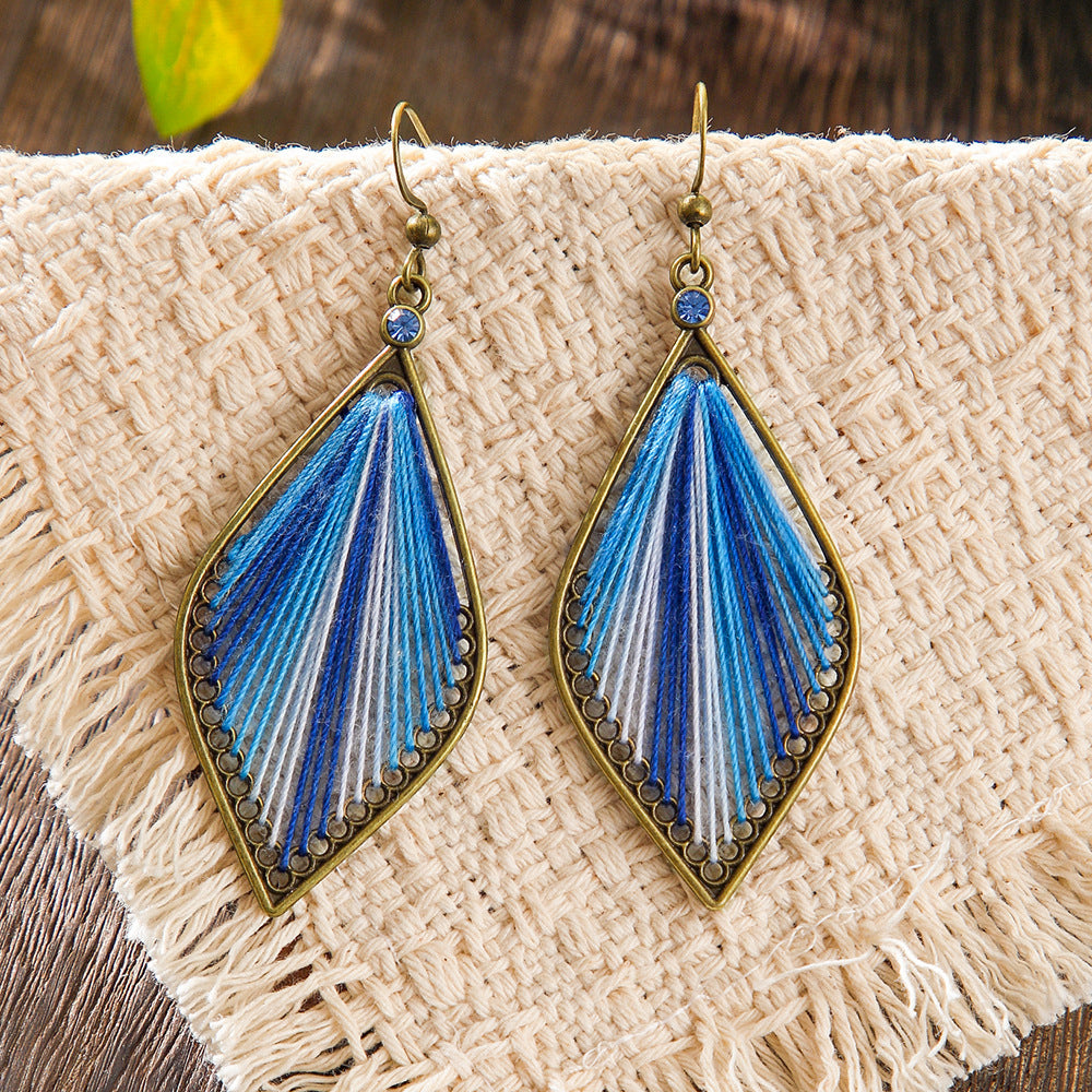 Wholesale Bohemian Tassel Earrings,  Handmade Beaded Alloy Earrings for Seaside Vacations,  Trendy Jewelry Accessory