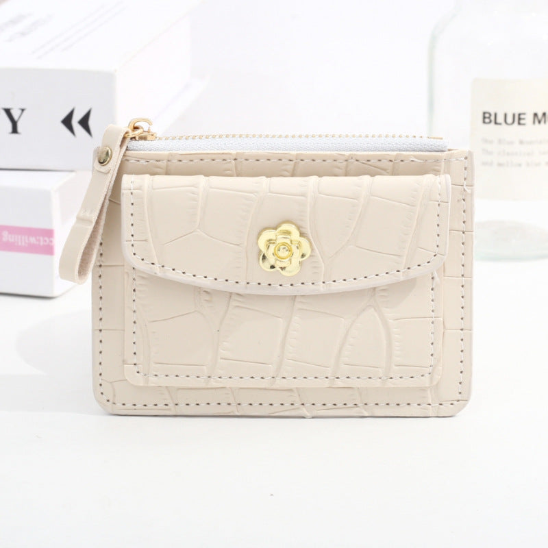 Wholesale Black PU Expandable Cardholder Wallet For Women Retro Lock Design Everyday Gift