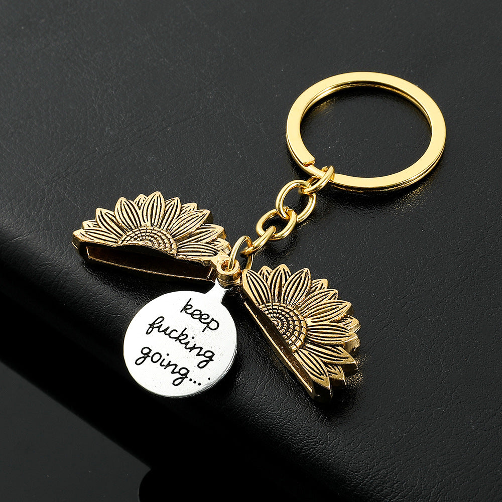 Wholesale  sunflower letter keychain
