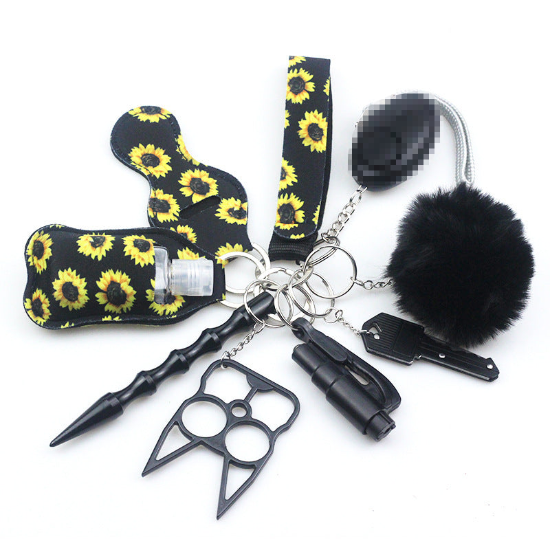 Wholesale Hand Sanitizer Bottle Cover Zinc Alloy Wrist Keychains Set ACC-KC-TMS017