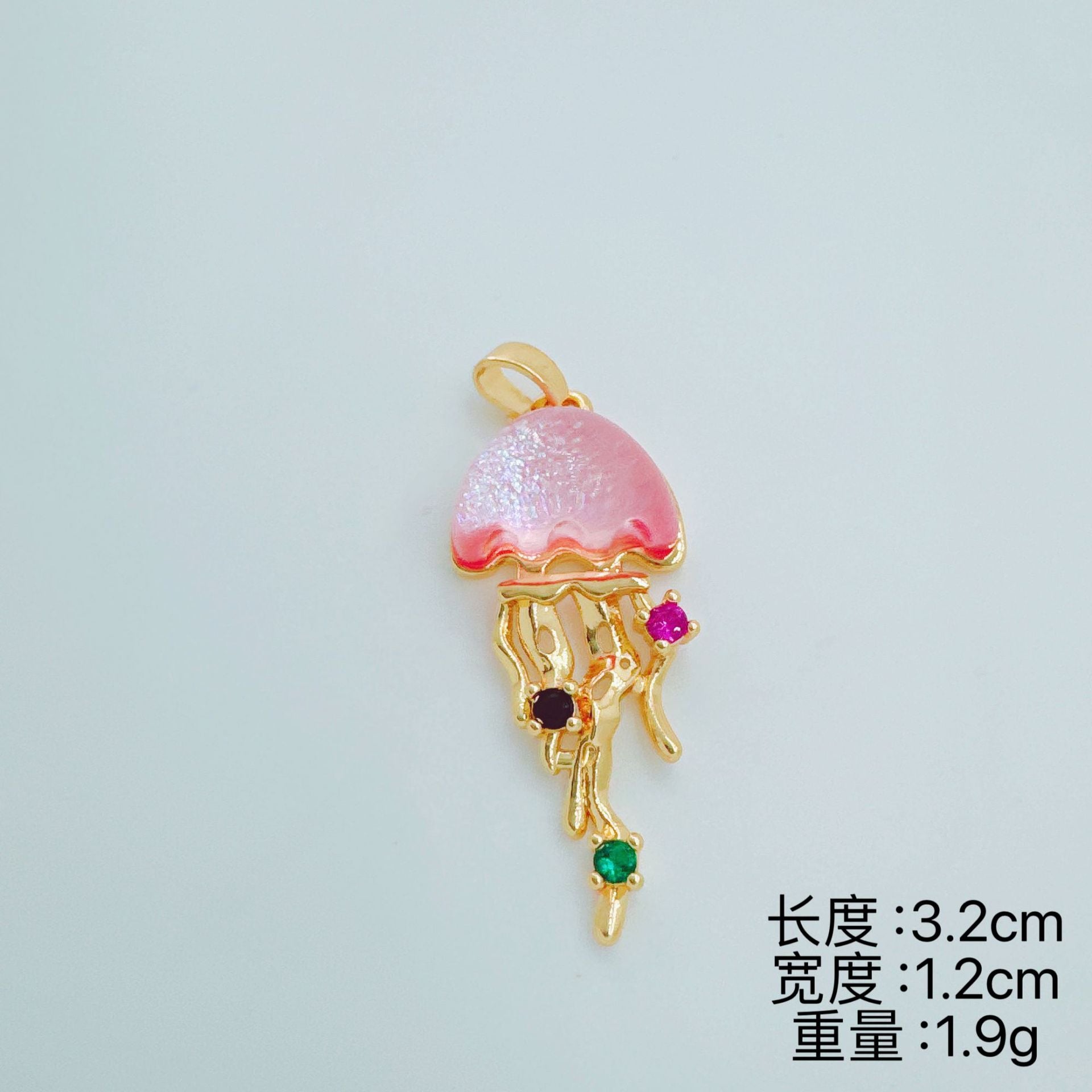 Wholesale Gold Plated Copper Jellyfish Ocean Theme Pendant Necklace Stylish Fashion Accessory Boutique Resale