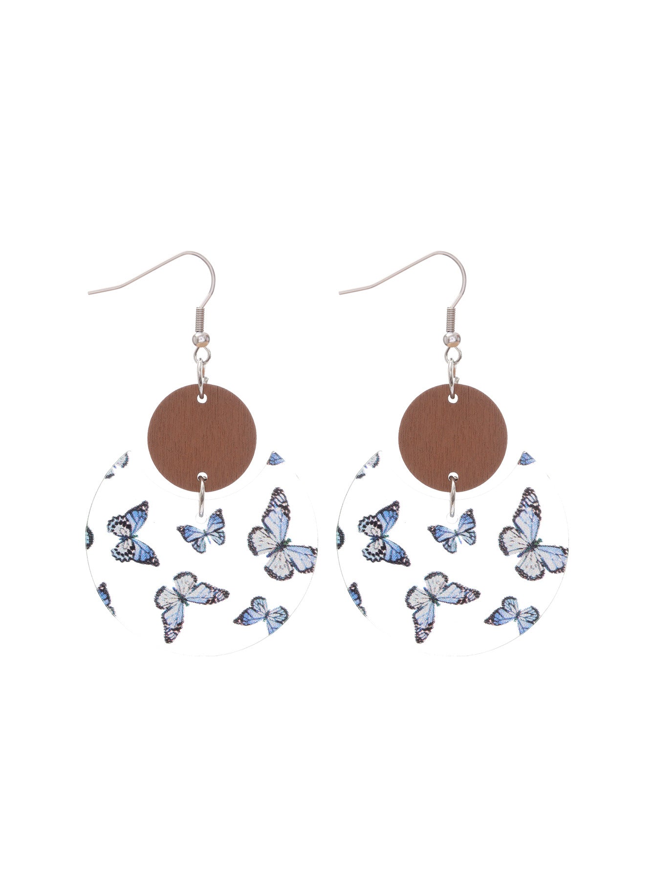 Wholesale  Butterfly Printing Acrylic Earrings