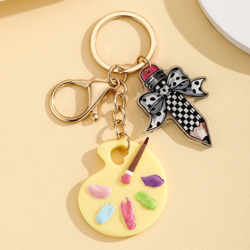 Wholesale Cute Paint Board Keychain Pendant