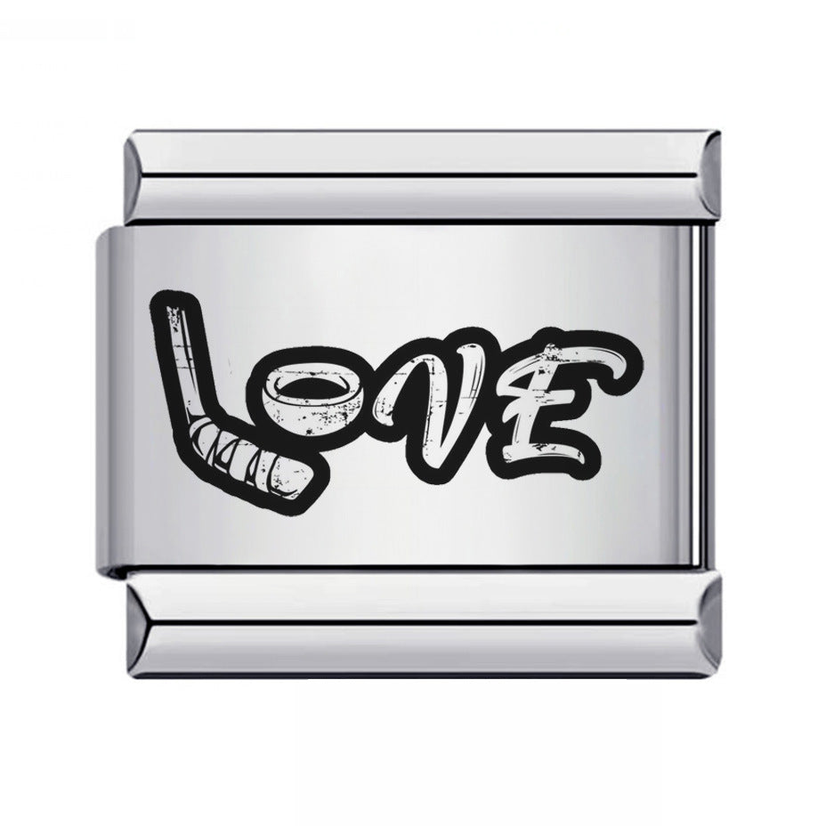 Wholesale Laser Engraved Italian Modular Bracelet Stainless Steel Fashion Jewelry Accessory