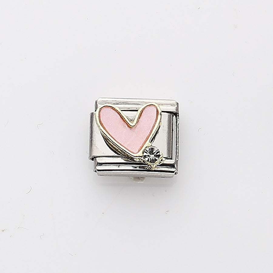 Wholesale 10pcs Italian Charm Bracelet 9mm DIY Splicing Colorful Stars and Moon Series Stainless Steel Composable Bracelet