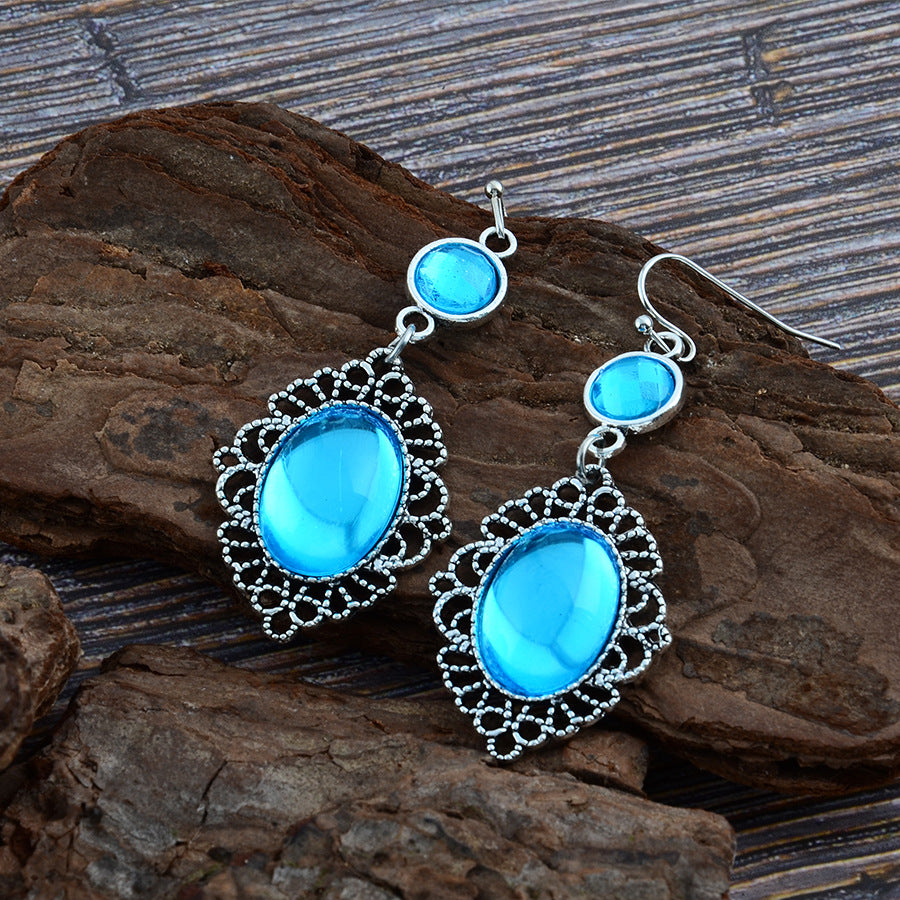 Wholesale  Bohemian Style Blue Pendant Earrings