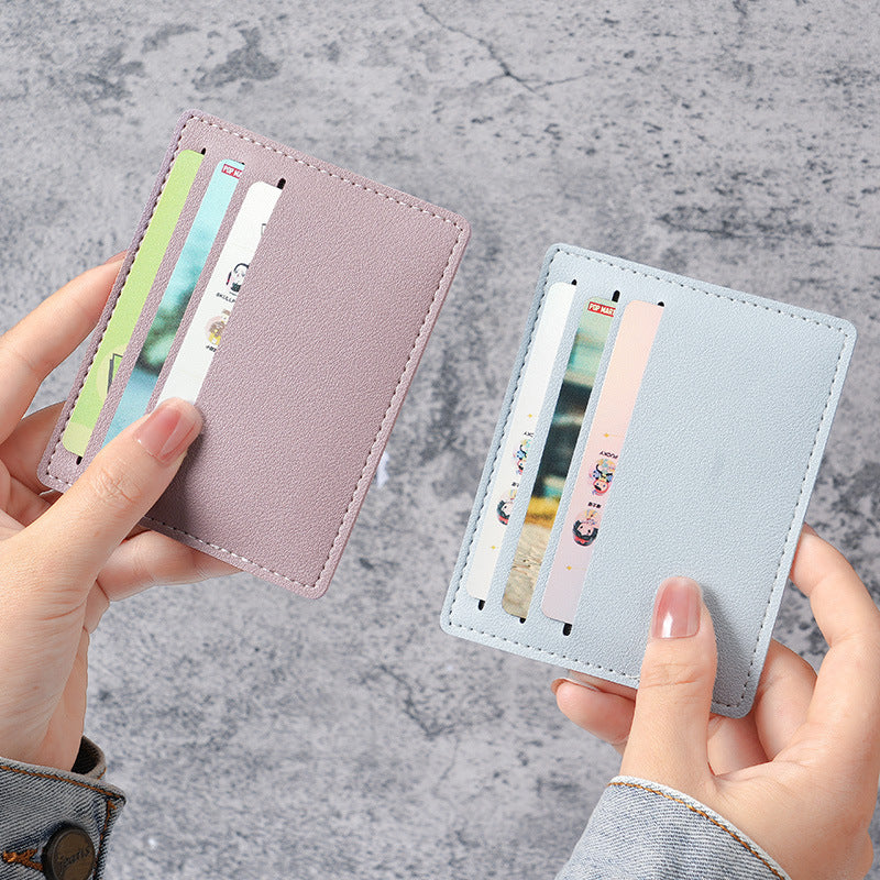 Wholesale PU Card Holder Urban Minimalist Ultra Thin Anti Magnetic Card Case Everyday Carry For Men Women Fashion Accessory Black