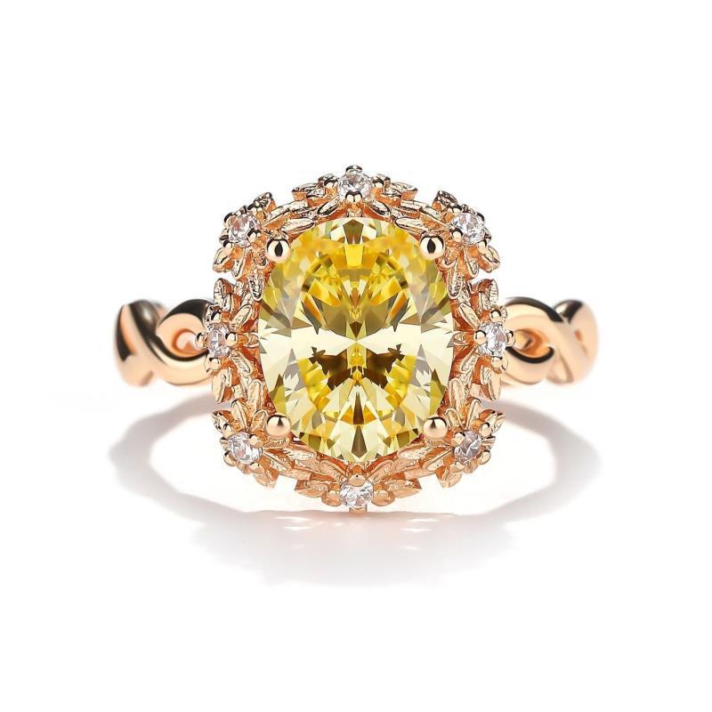 Wholesale Korean Style Retro Champagne Gold Plated Ring - Jewelry Accessory for Everyday Wear and Gift