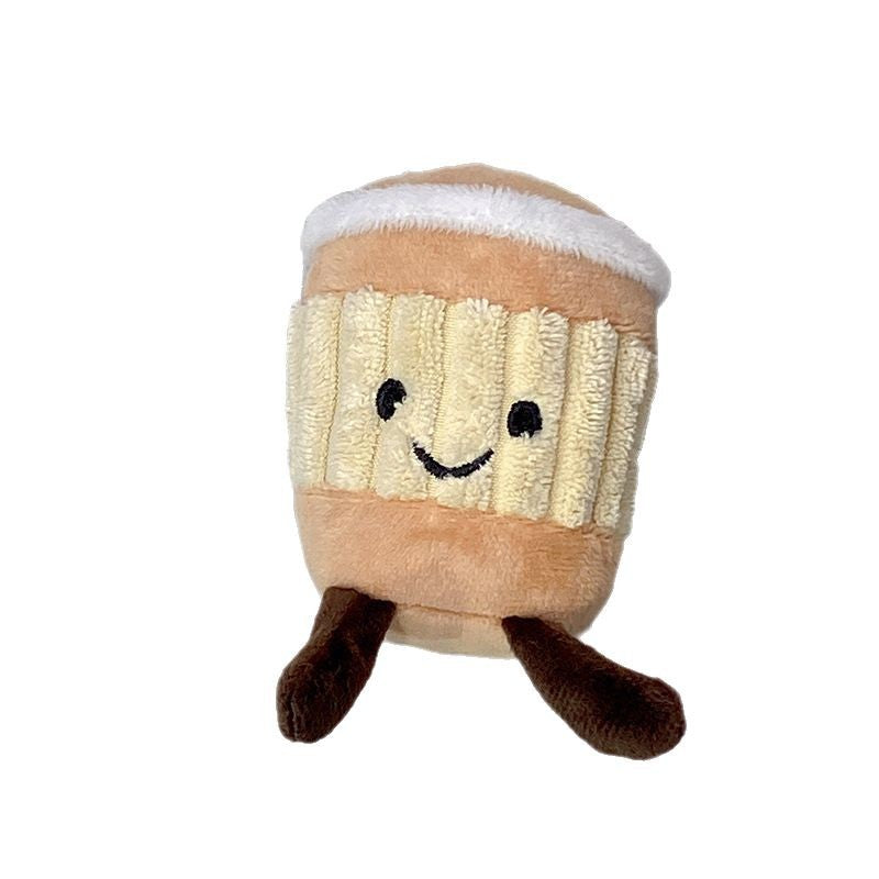 Wholesale Milk tea cup cute plush pendant keychains