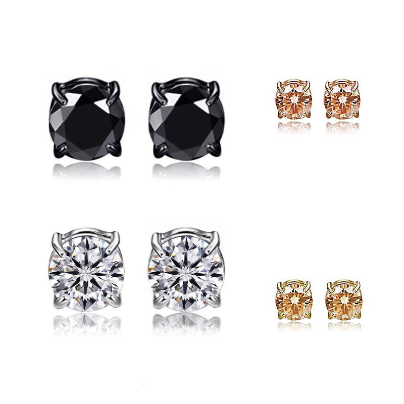 Wholesale Zircon Earrings Zircon Magnet Ear Clip Earrings ACC-ES-YunJin003