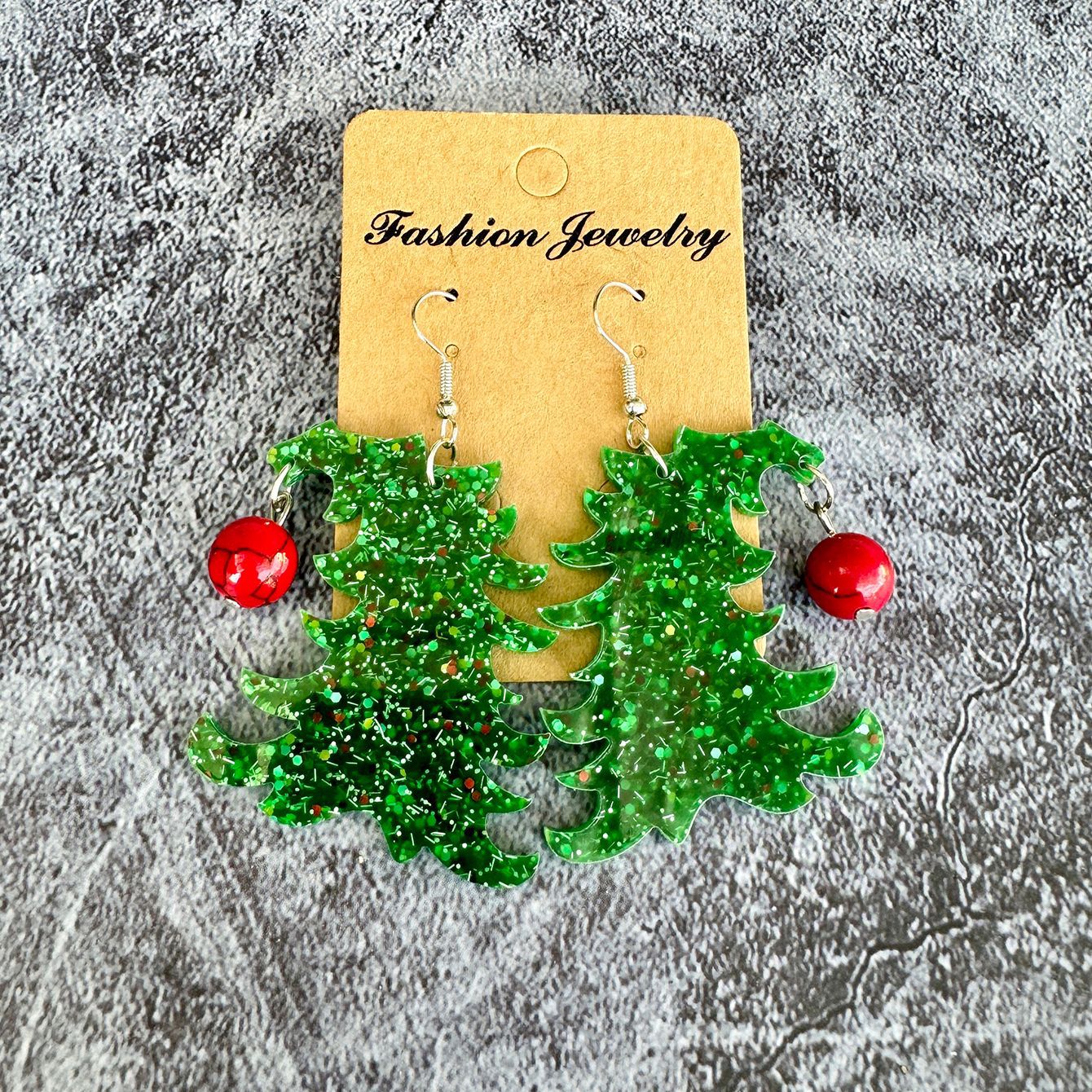 Wholesale  Christmas tree acrylic ing earrings