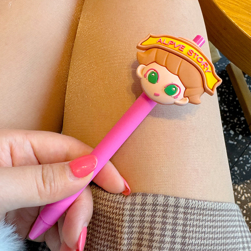 Wholesale Cute Super Cute Creative Girl's Stationery Water-based Black Ballpoint Pen