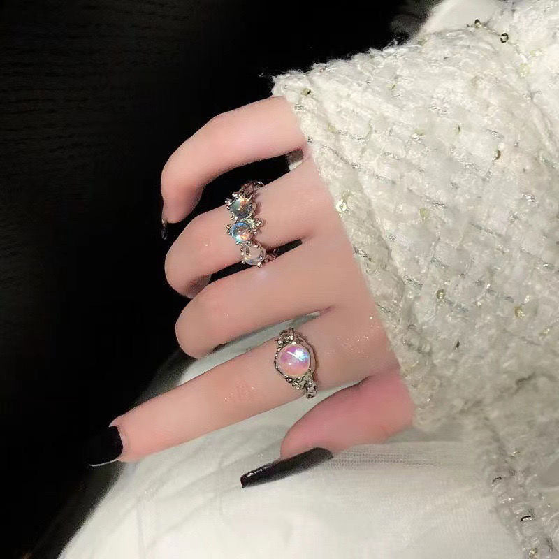 Wholesale Moonstone Open Adjustable Ring