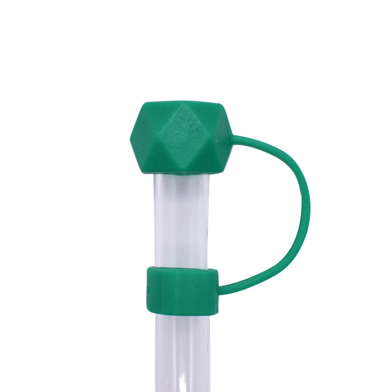 Wholesale 5pcs Candy Color Series 10mm PVC Soft Straw Tube Cap