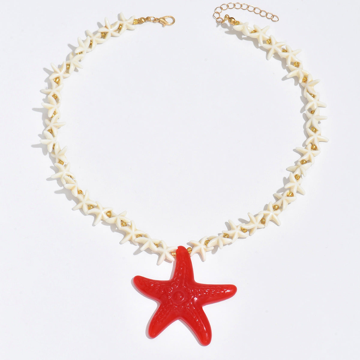 Wholesale Bohemian Shell and Starfish Beaded Necklace