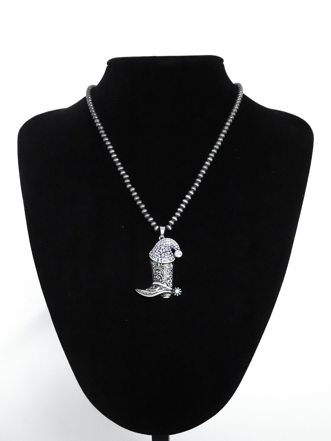 Wholesale Western Cowboy Boho Pendant Necklace Zinc Alloy Geometric Boot Chain Fashion Accessory Gift