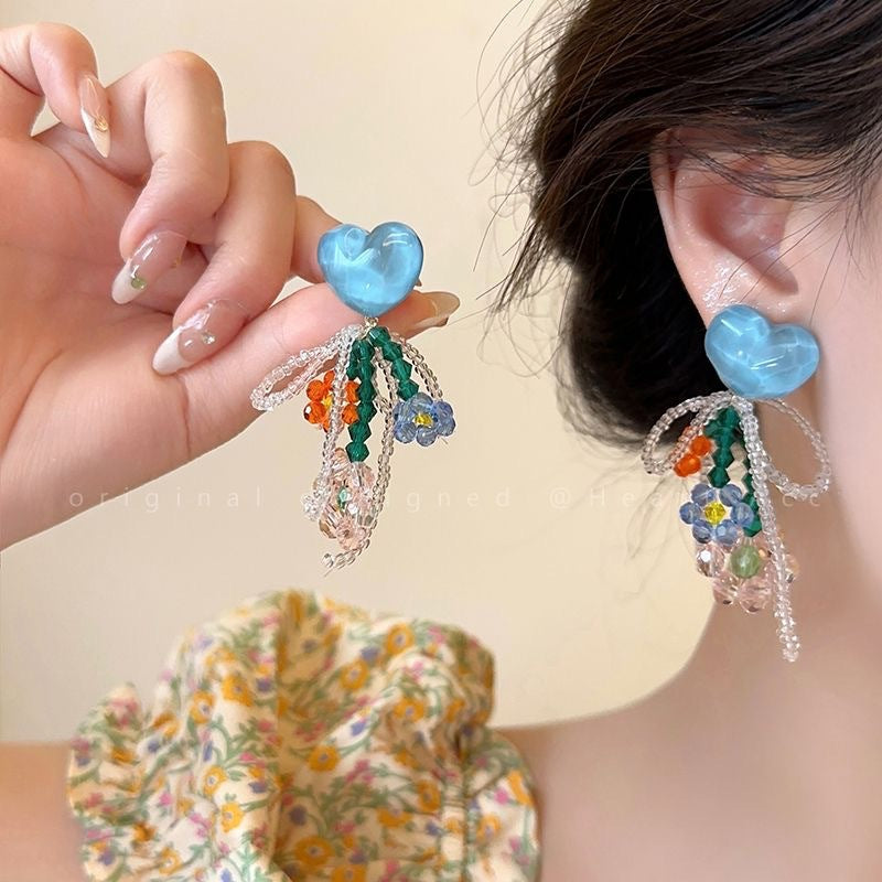 Wholesale  Sunflower Earrings Exaggerated Earrings