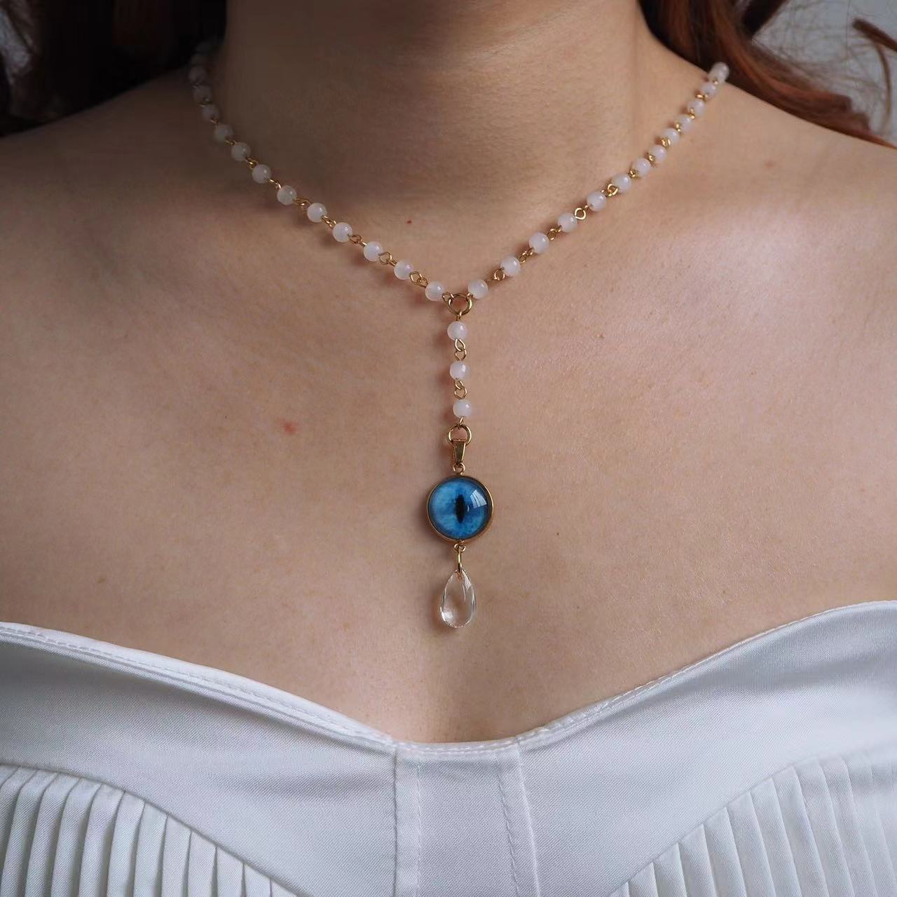 Wholesale Stainless Steel  Animal Eye Necklace  Devil's Eye Personalized Style Necklaces