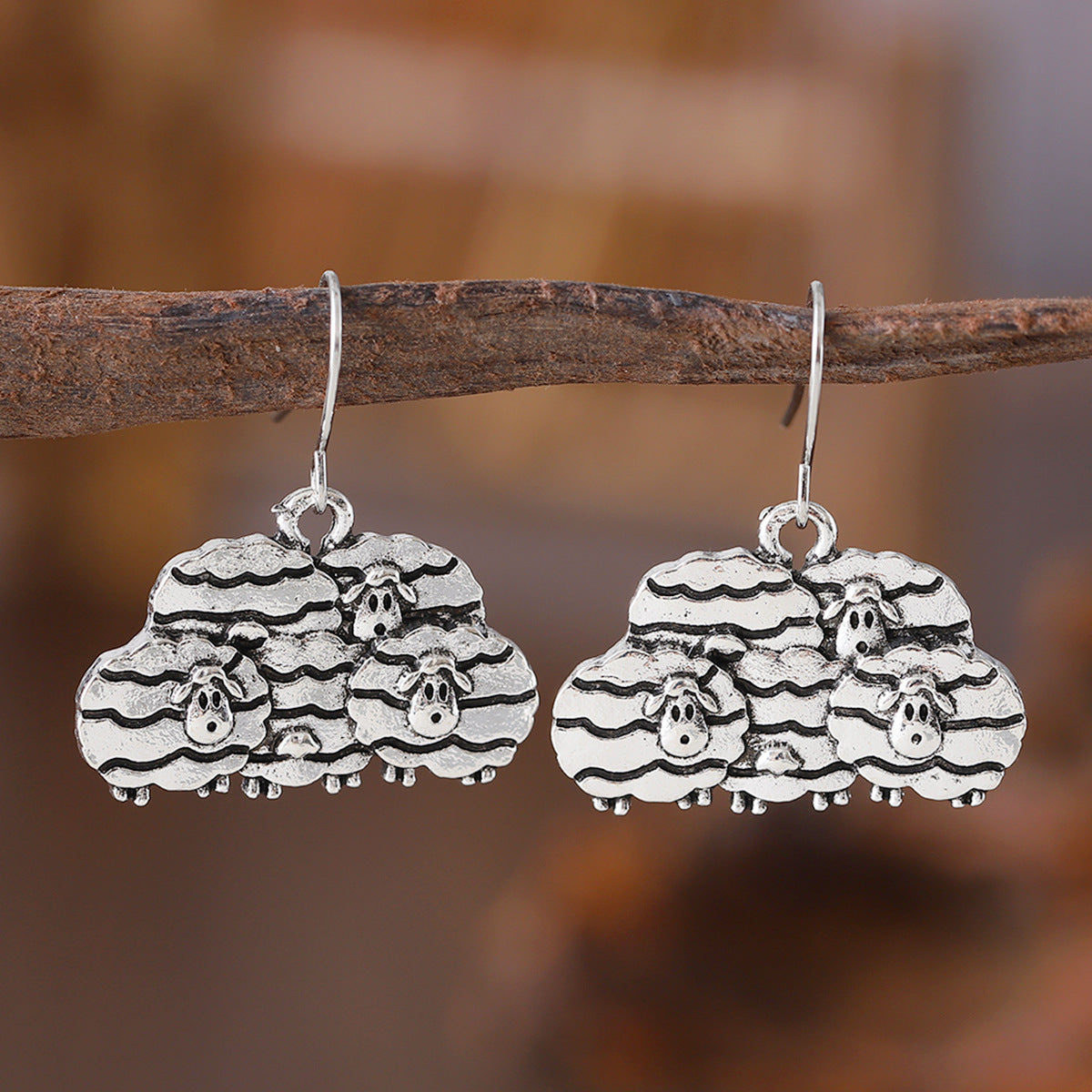 Wholesale Zinc Alloy Bohemian Cloud Sheep Jewelry Set Earrings Necklace Bracelet Trendy Party Accessory
