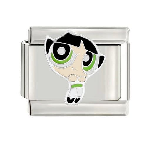 Wholesale 9mm Italian Charm Starter Bracelets DIY square Single Section Creative Stainless Steel Composable Bracelet