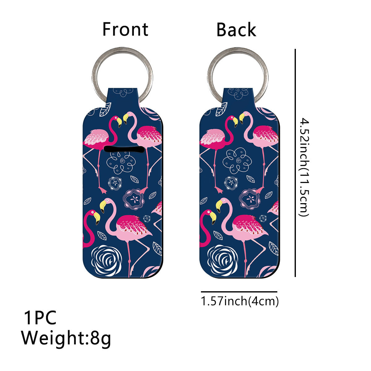 Wholesale 6pcs  Cartoon Flamingo Lipstick Set Keychain