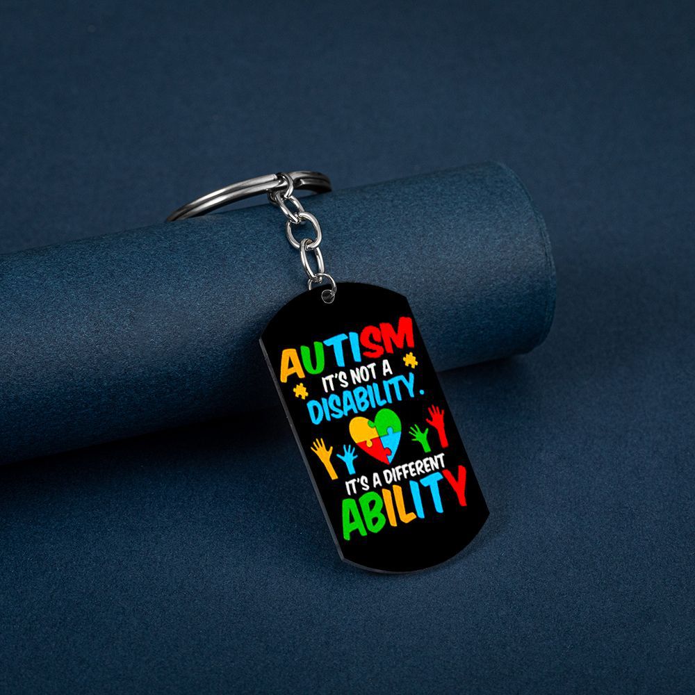 Wholesale Stainless Steel Keychain for Autistic Children ACC-KC-HuanYu005