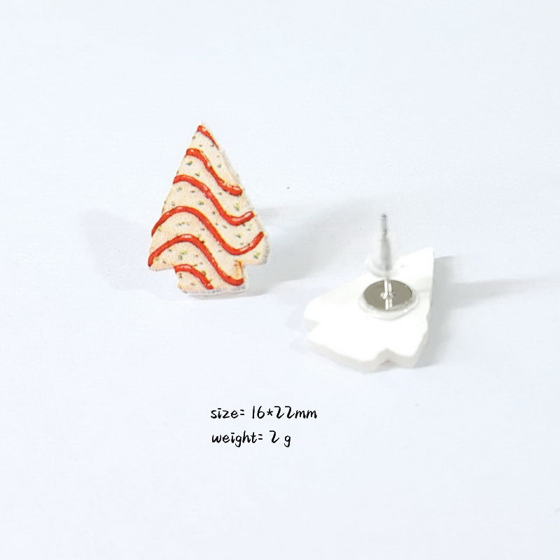 Wholesale Christmas Tree Rainbow Sloth Dinosaur Gingerbread Man Acrylic Earrings ACC-ES-XP026