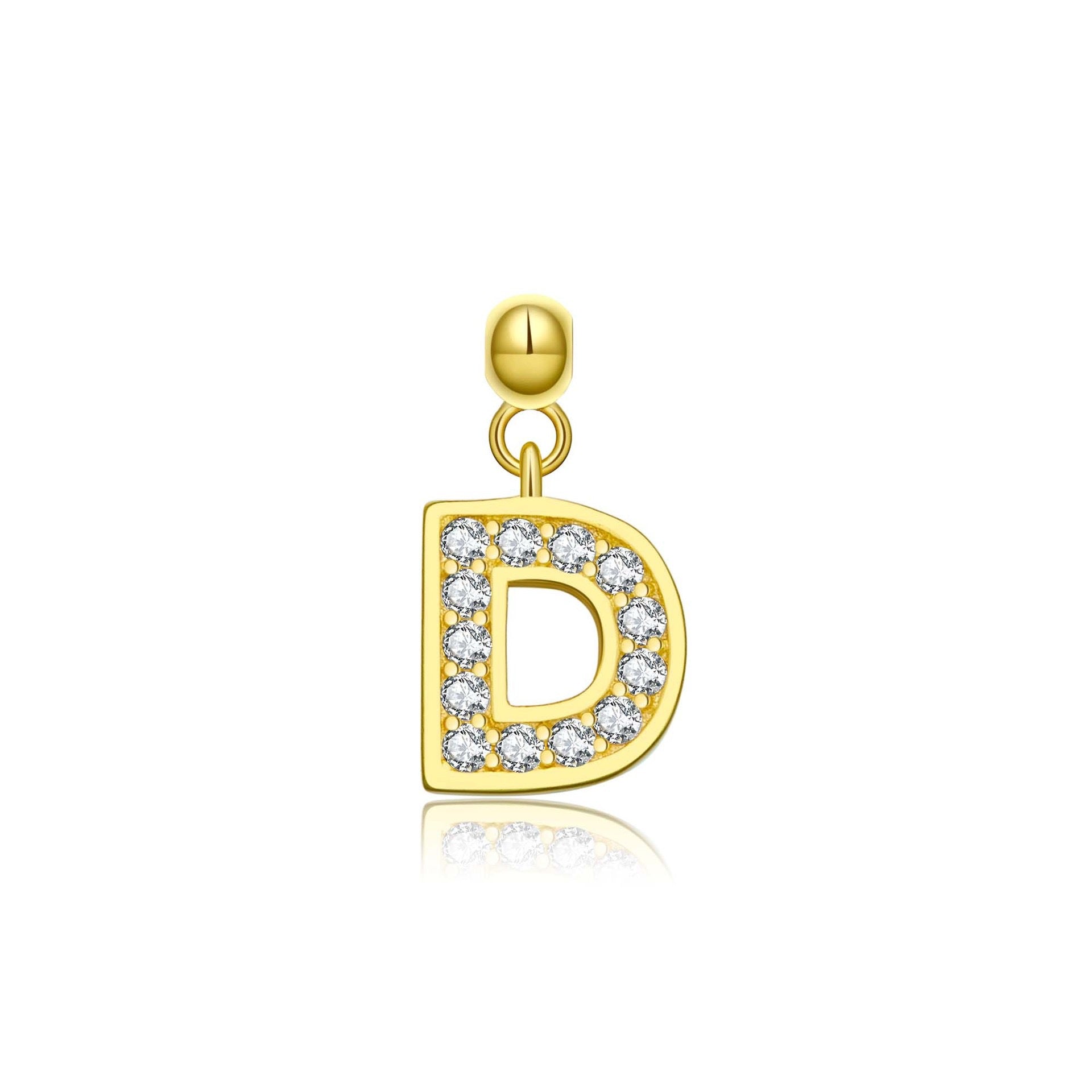 Wholesale 5pcs/pack letter necklace bracelet Gold Plated Charms