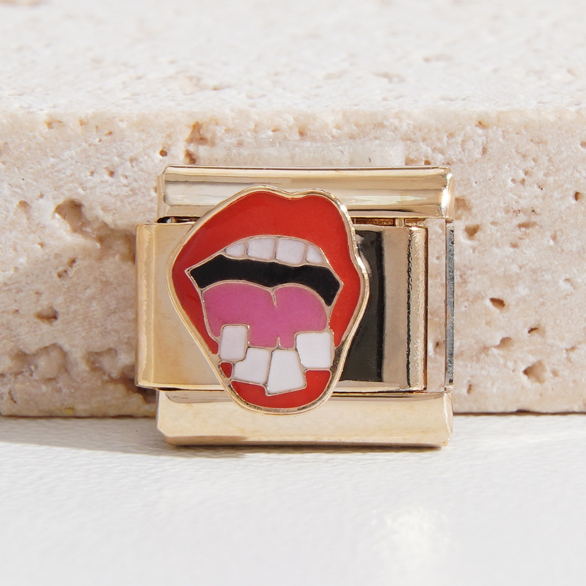 Wholesale Italian Charm Bracelet 9mm DIY Splicing Heart Smiley Face Stainless Steel Composable Bracelet