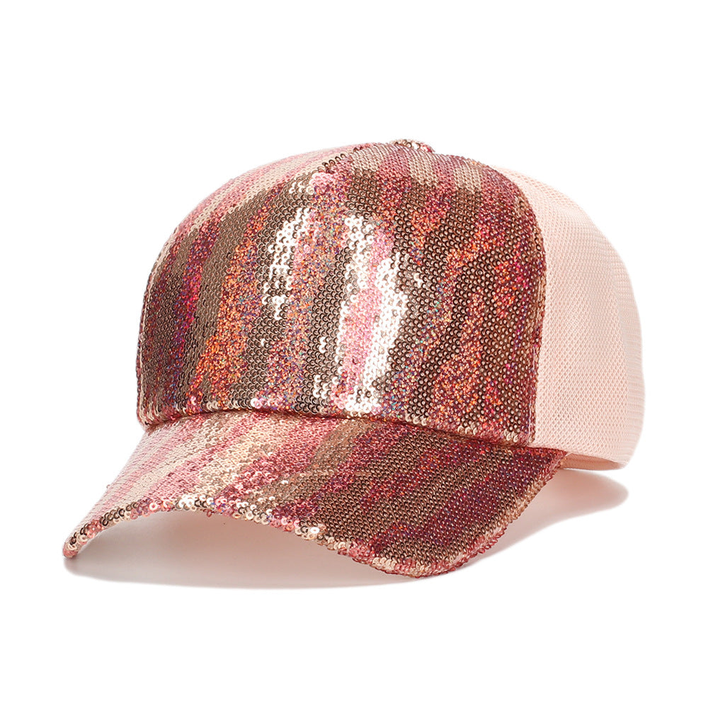 Wholesale Colorful Sequin Mesh Baseball Cap