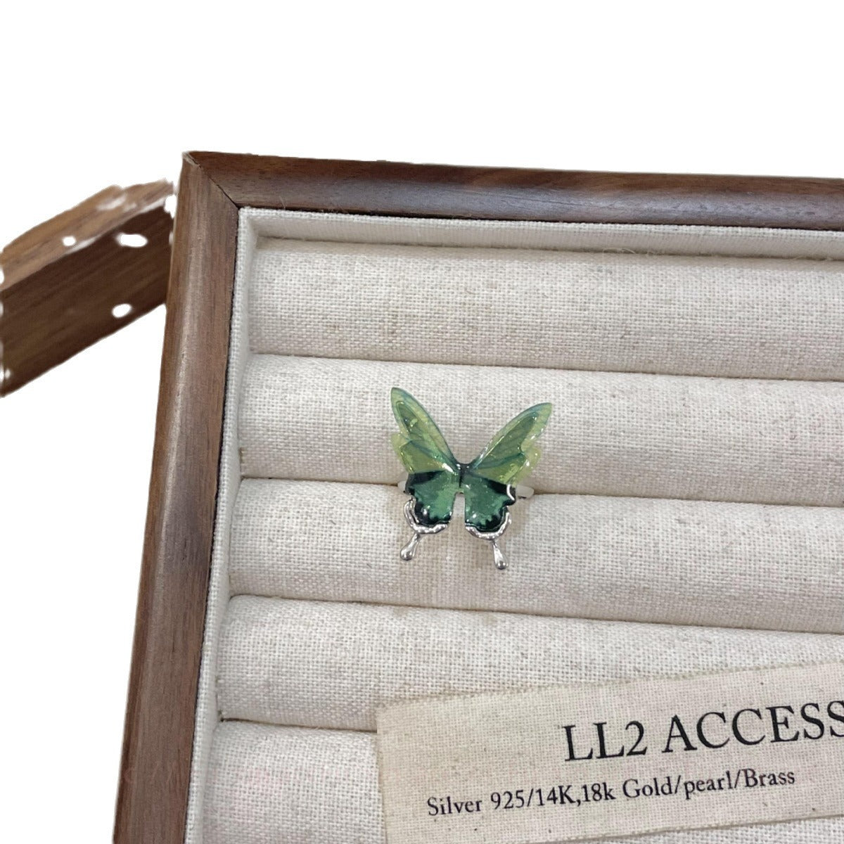 Wholesale Mambo Style Three-dimensional Butterfly Ring