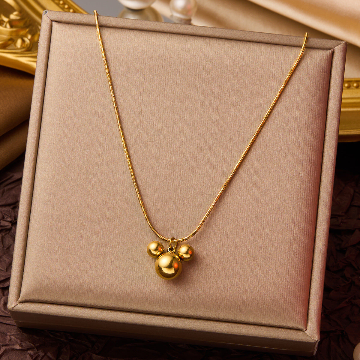 Wholesale Bow Heart Starfish Fashion Light Luxury Necklaces Titanium Steel Necklace ACC-NE-XuHao006