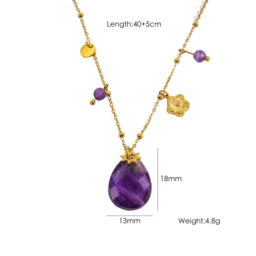 Wholesale Stainless Steel Handmade Natural Stone Pearl Guardian Beaded Necklace