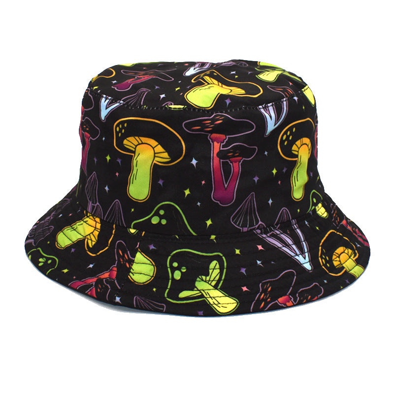 Wholesale Colorful Mushroom Pattern Bucket Hat ACC-HT-ShunMa003