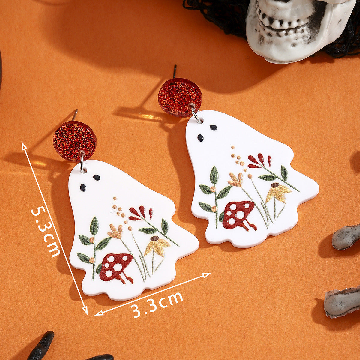 Wholesale Cute Ghost Dangle Earrings Spooky  Jewelry Accessory Party Gift Boutique