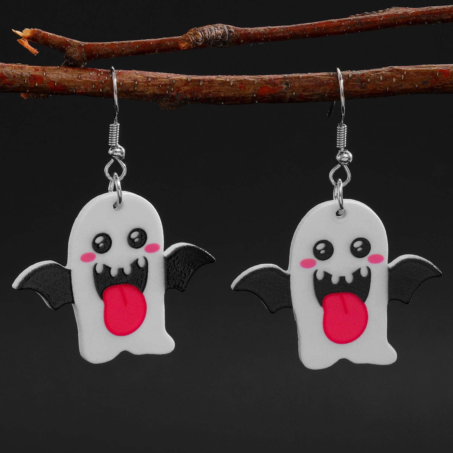 Wholesale Acrylic  Pumpkin Witch Hat Cartoon Earrings Jewelry Accessory Gift