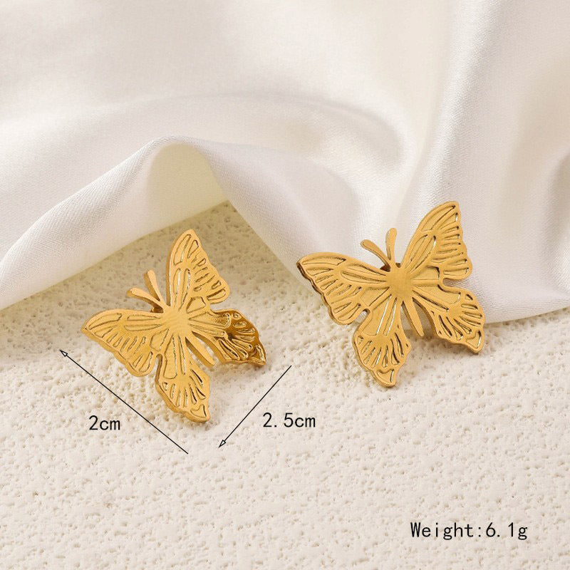 Wholesale Titanium Steel Love Circle Irregular Earrings ACC-ES-RuiX011