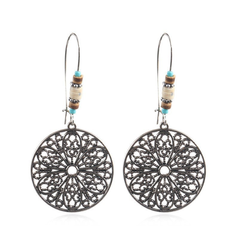 Wholesale Bohemian hippie earrings fashion alloy long exaggerated earrings retro nostalgic female earrings ear jewelry